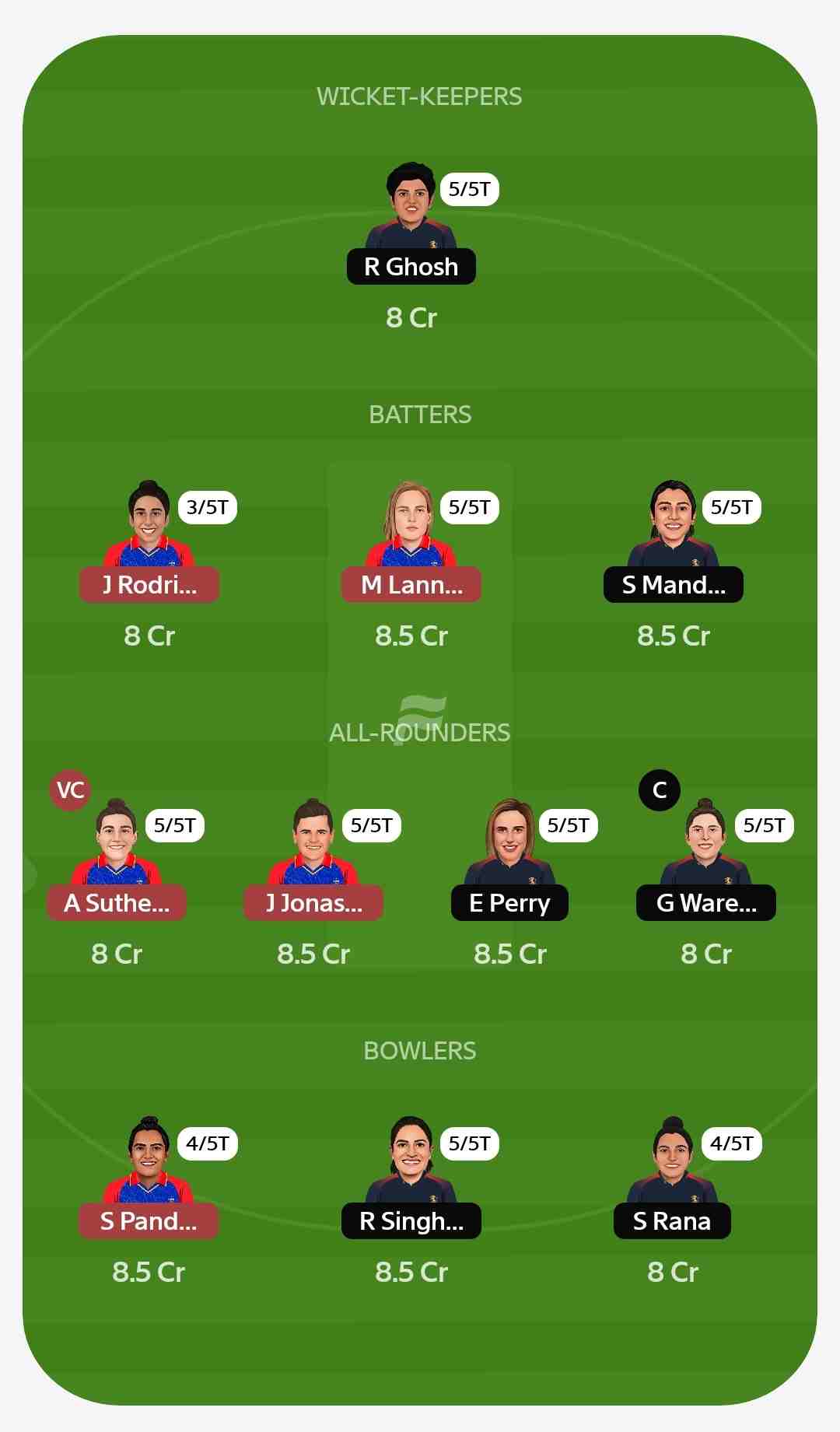 Fantasy Team Screenshot