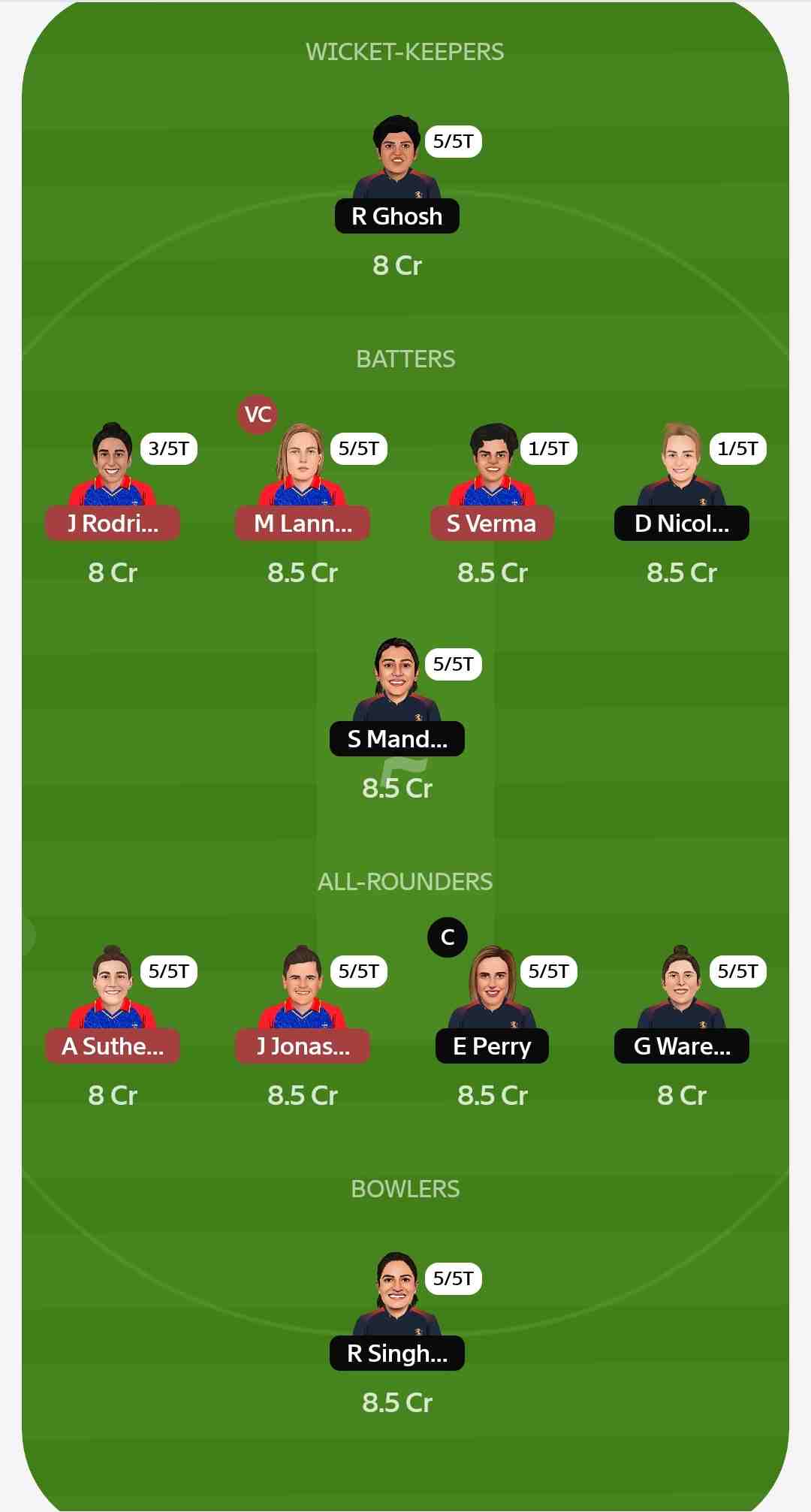 Fantasy Team Screenshot