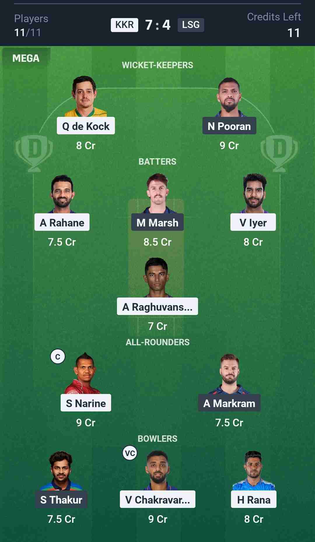 Fantasy Team Screenshot