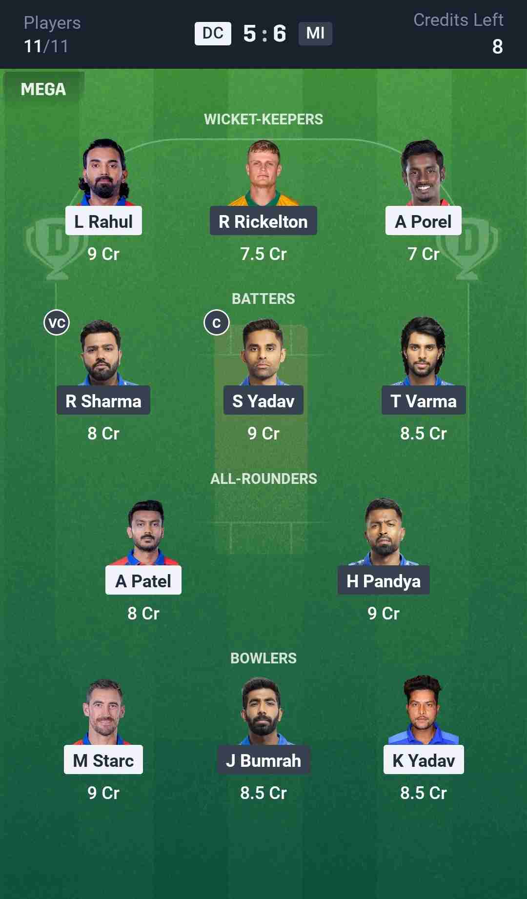 Fantasy Team Screenshot
