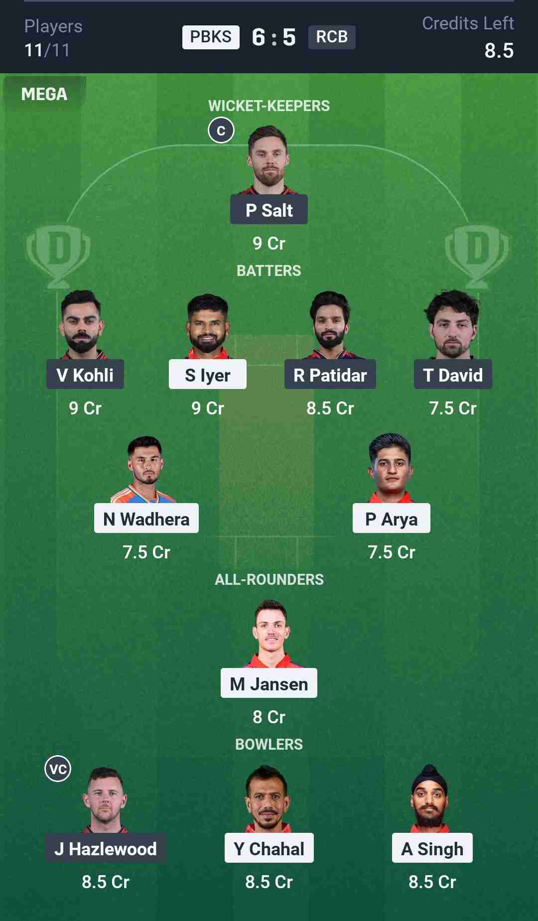 Fantasy Team Screenshot