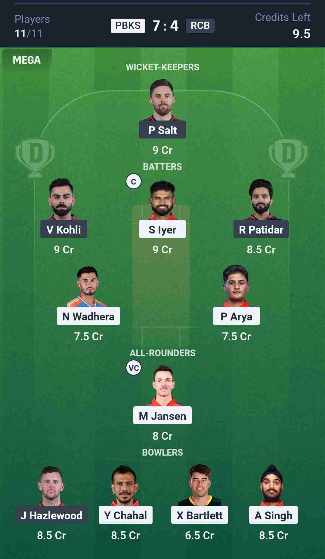 Fantasy Team Screenshot