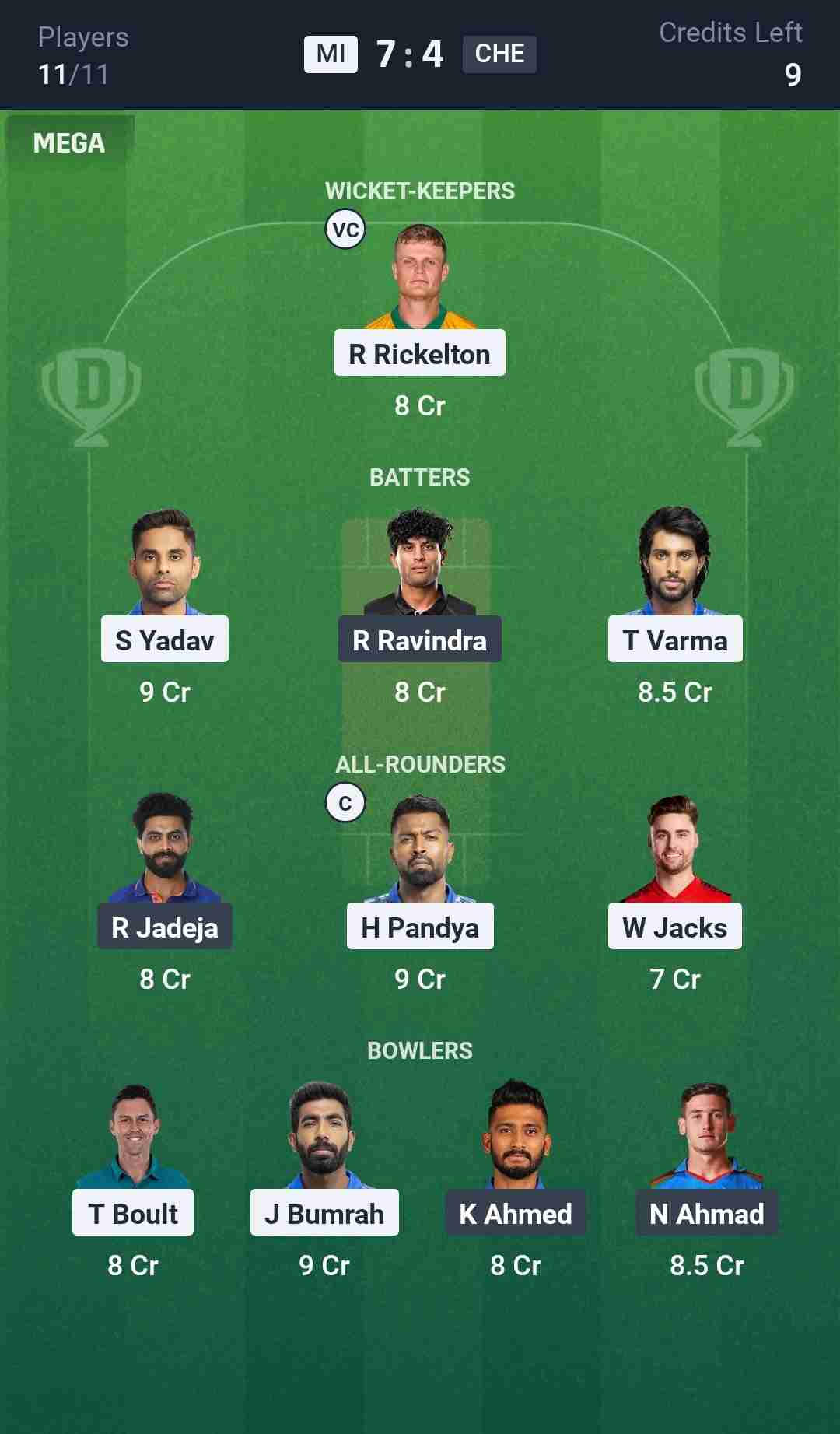 Fantasy Team Screenshot