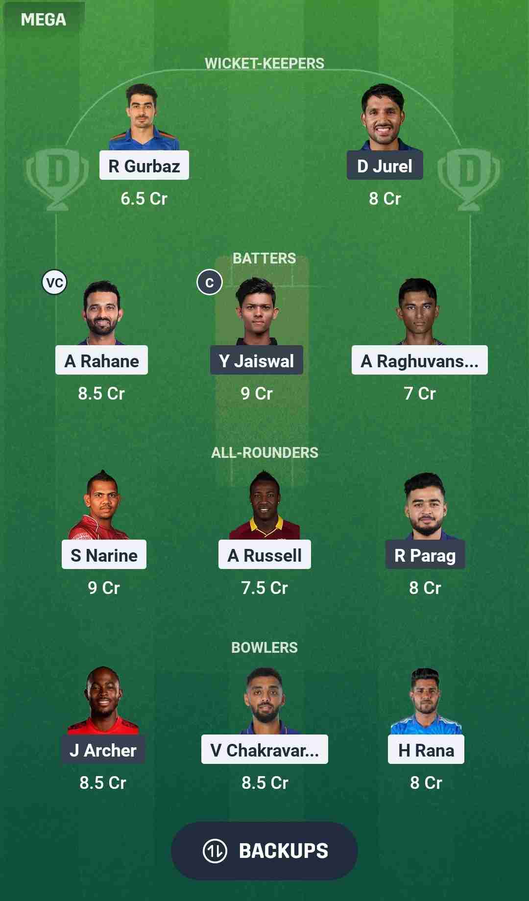 Fantasy Team Screenshot